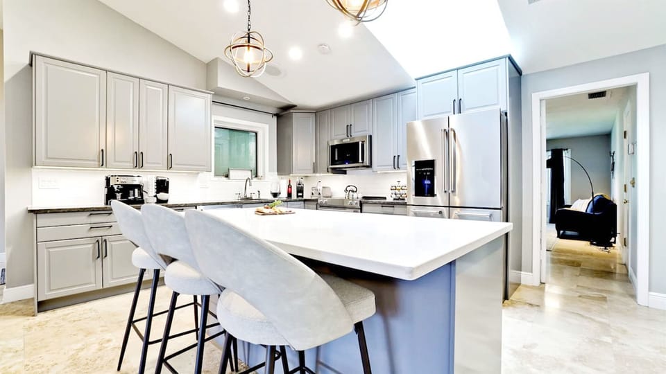 Your gourmet kitchen is fully equipped.