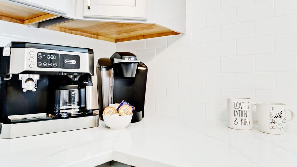 Espresso machine, and drip coffee maker.