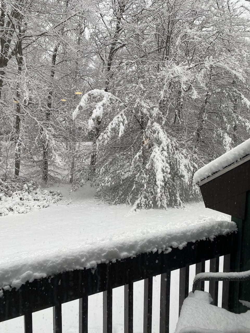 Snow from front balcony