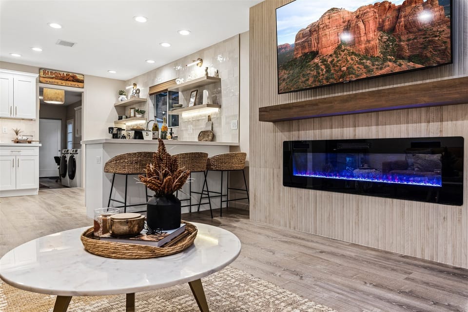 Our Electric LED fireplace is a Showstopper