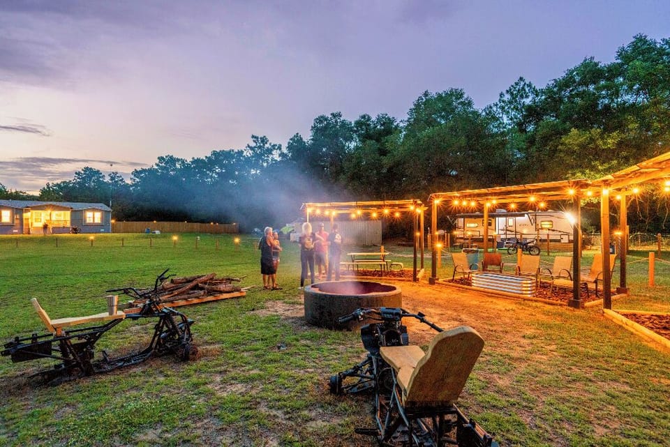 Moto ranch at Croom fire pit, common area. great place to gather and make memories, and new friends