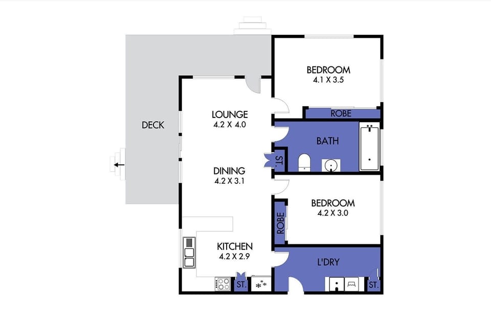 Silvertop Retreat @ Apollo Bay - floorplan