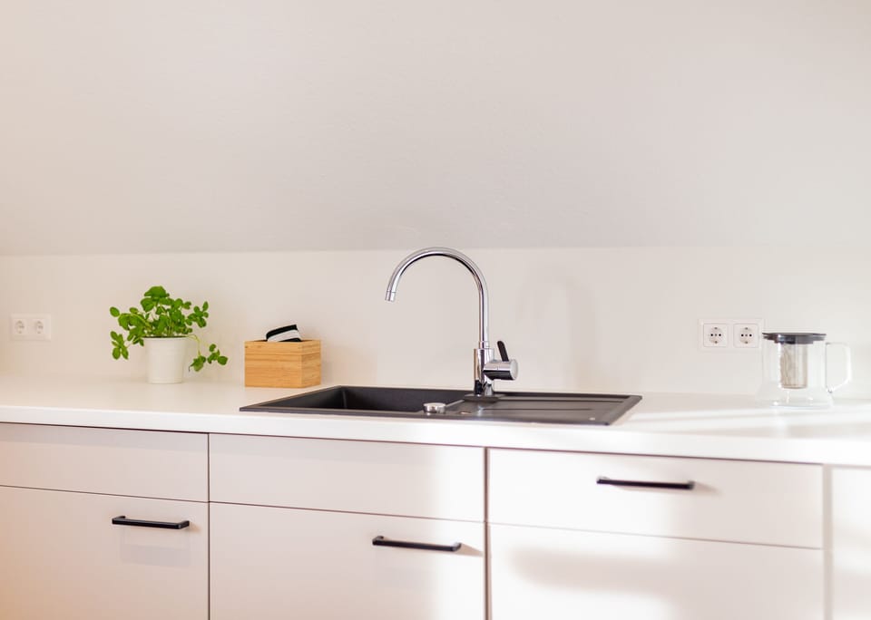 Kitchen in holiday apartment  54 Nord in Nebel on the island Amrum