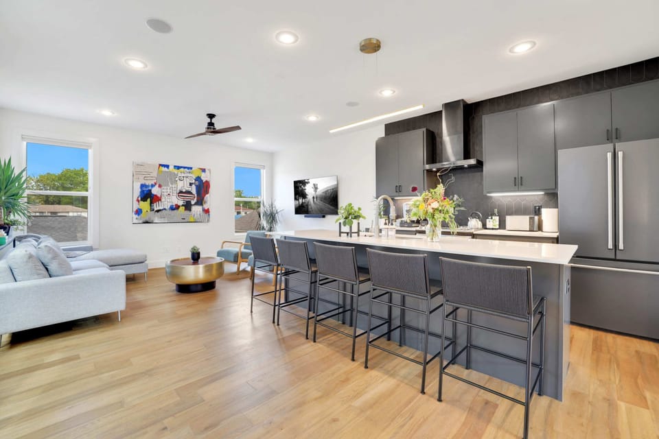 Second floor concept living room and kitchen