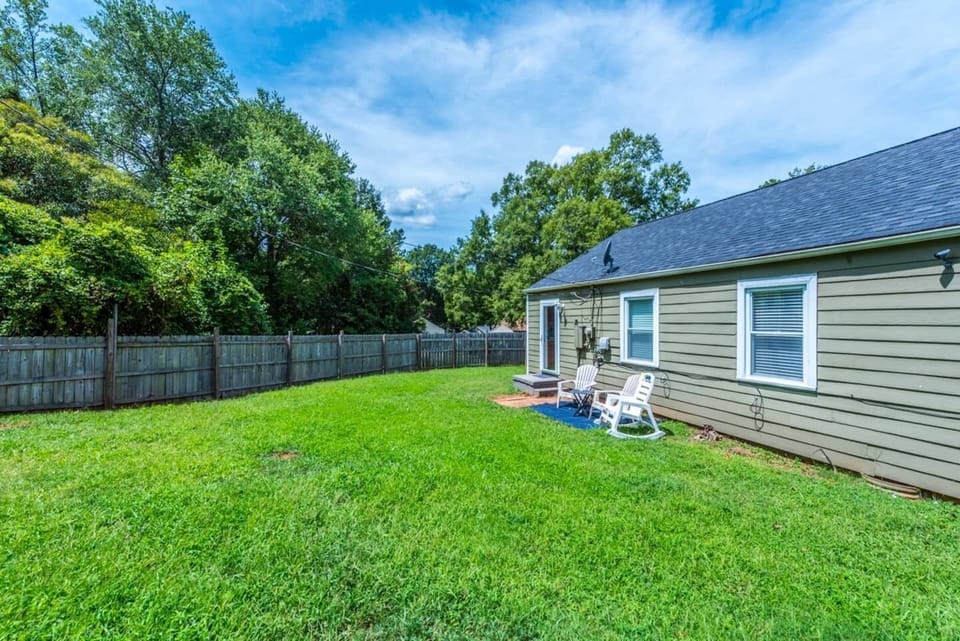 Backyard with full fence