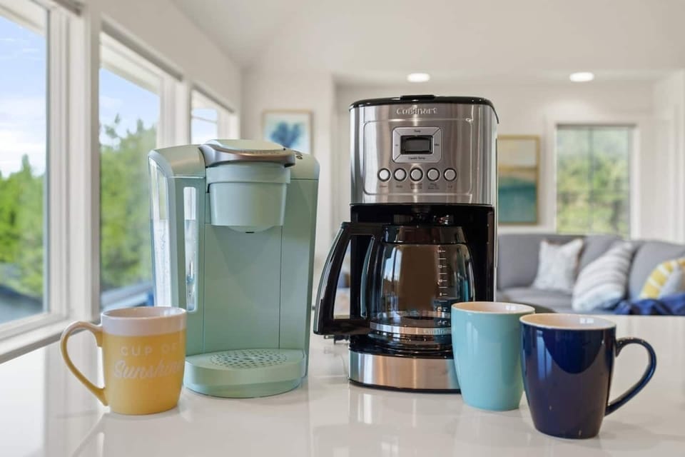 We love our coffee.  One cup or a pot for the group, we are prepared.