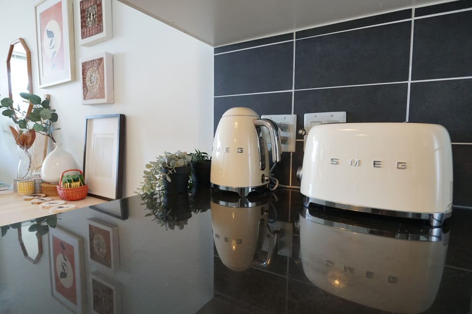 Well-equipped kitchen.