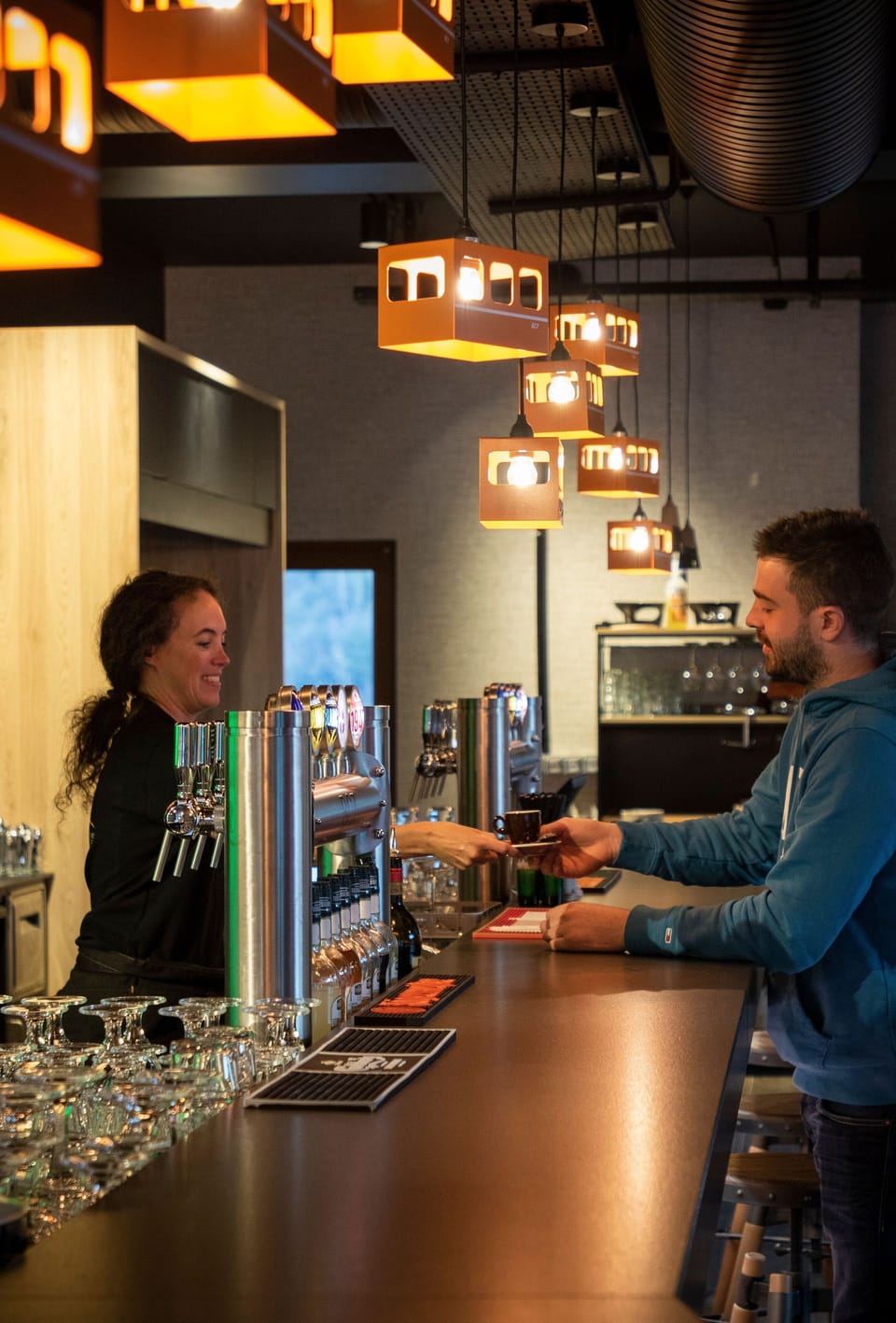 Enjoy a refreshing drink after a busy day.