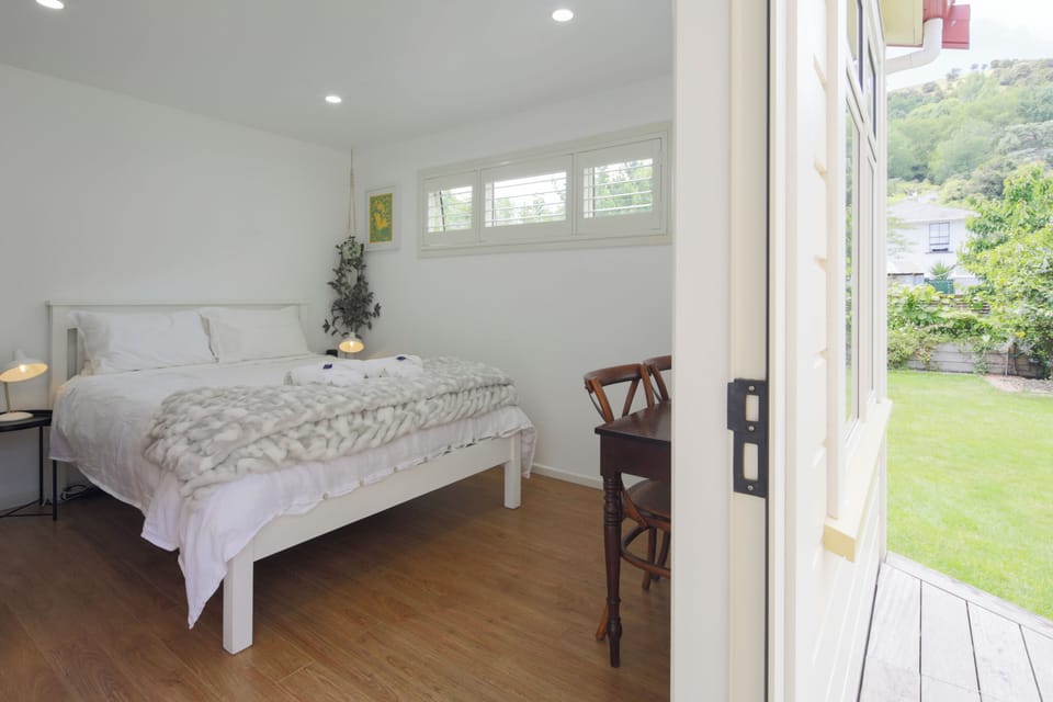 Bedroom opening out to garden