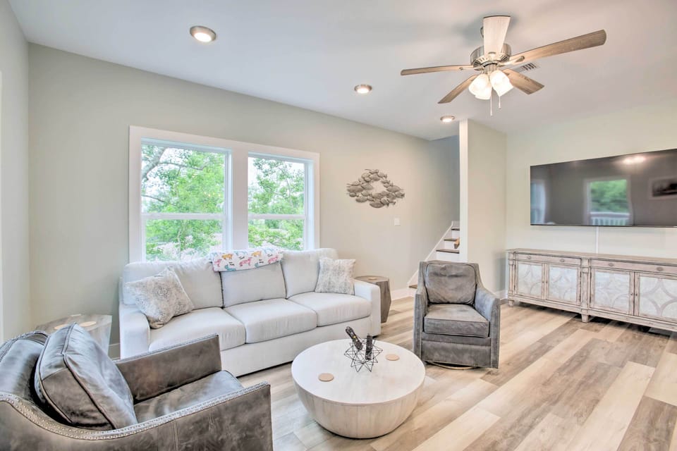 Waveland Vacation Rental | 4BR | 3BA | 1,800 Sq Ft | Stairs Required to Access