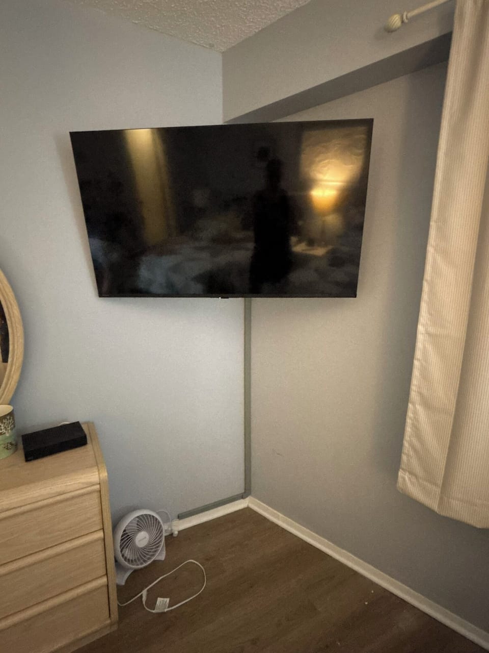 New 50" smart TV in main bedroom