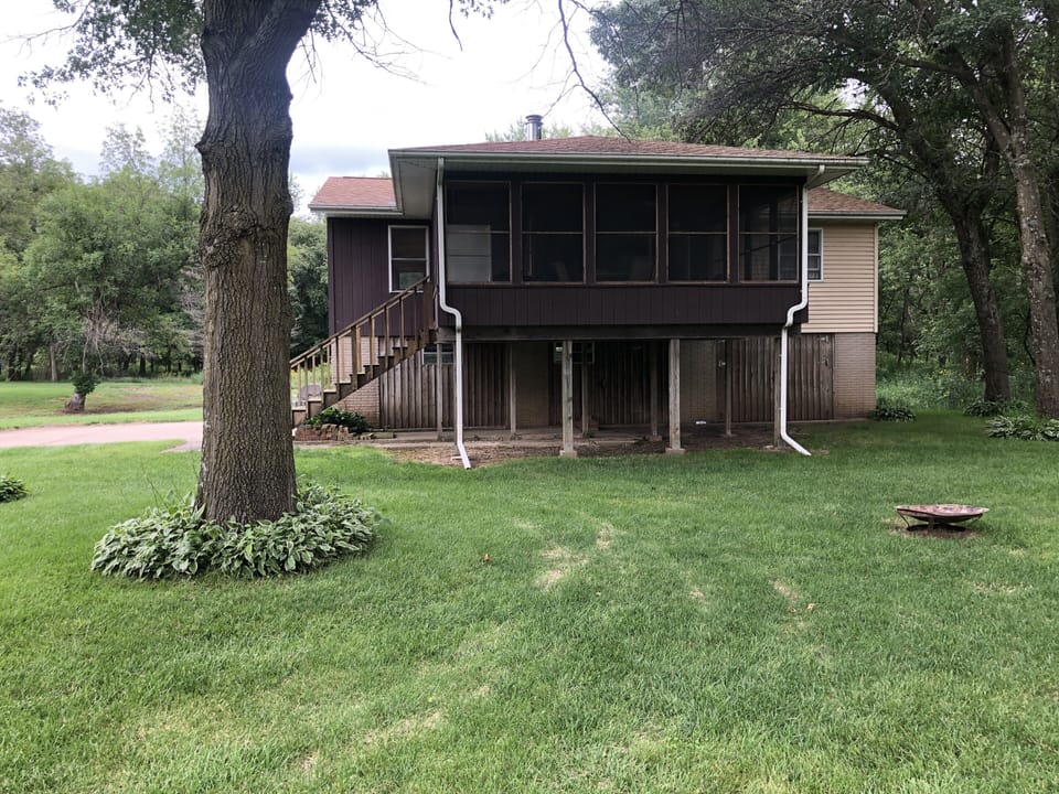 Side of house with porch 