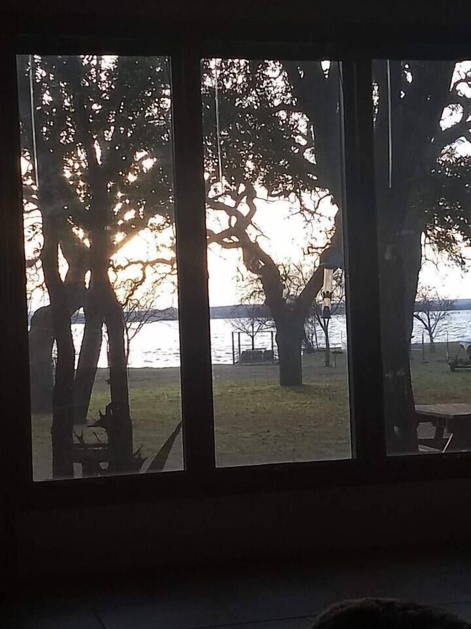 View from living room.  Enjoy the lake view without stepping outside. 