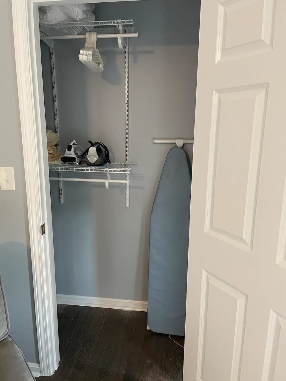 Full closet storage and ironing board available for each room.  
