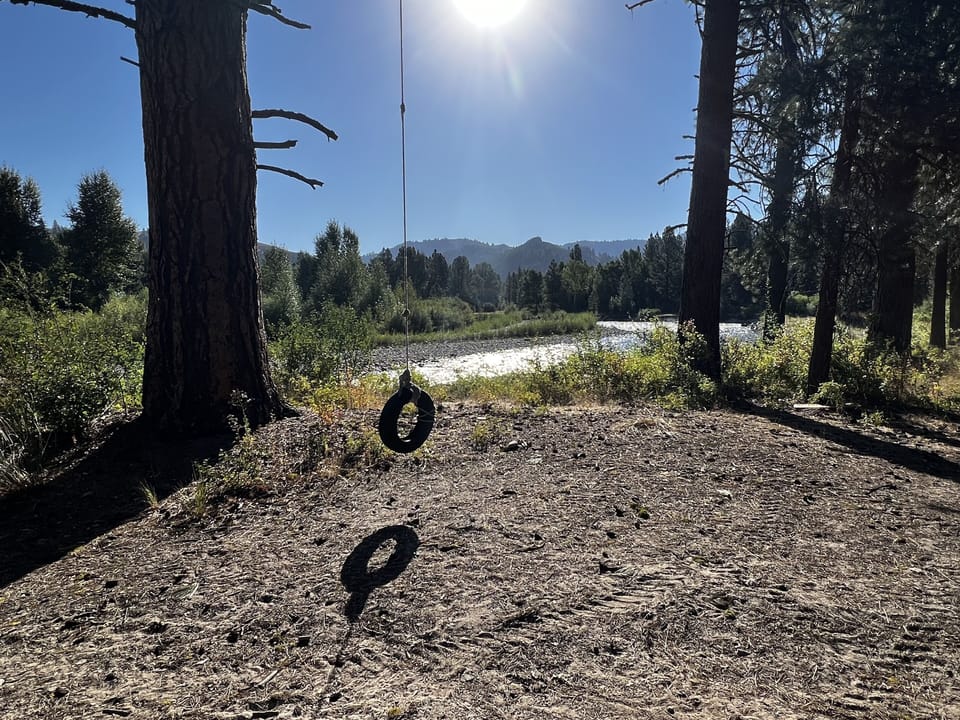 Our Tire Swing on the River