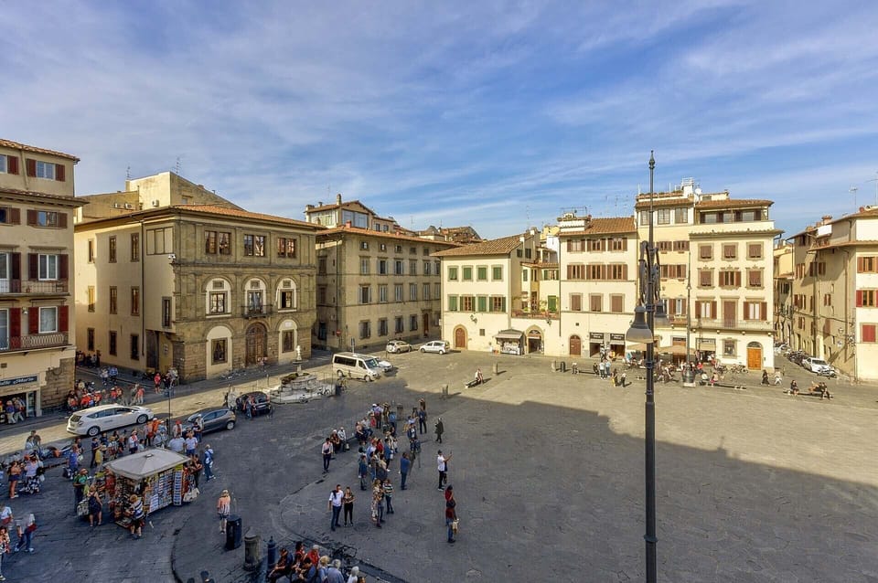 Amazing people watching in the piazza below.