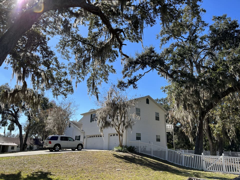 driveway up to the garage