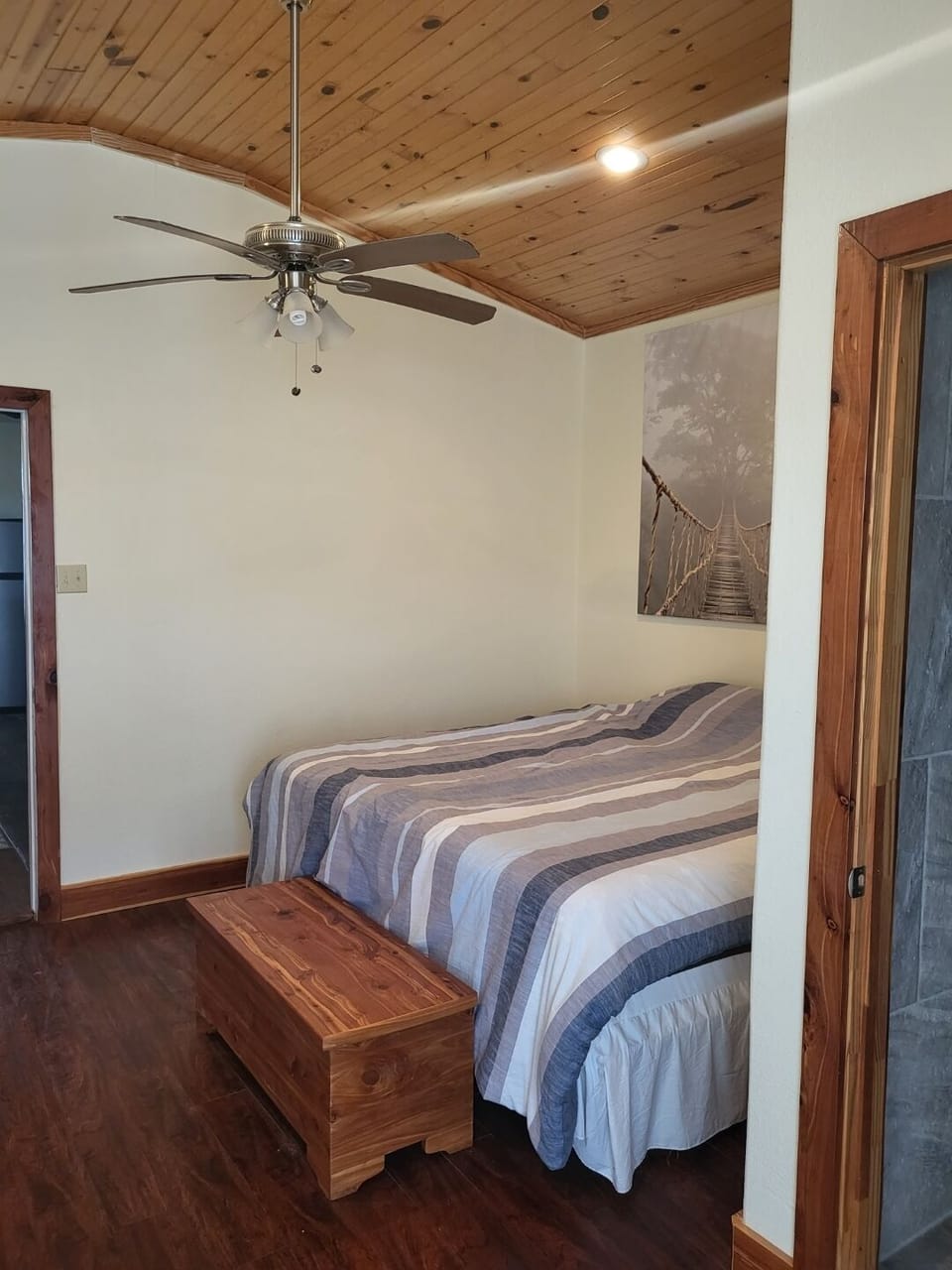 king bed in bedrooom