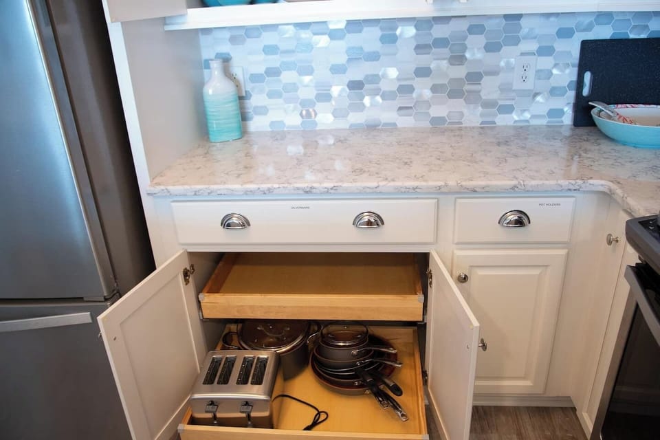 Fully stocked kitchen