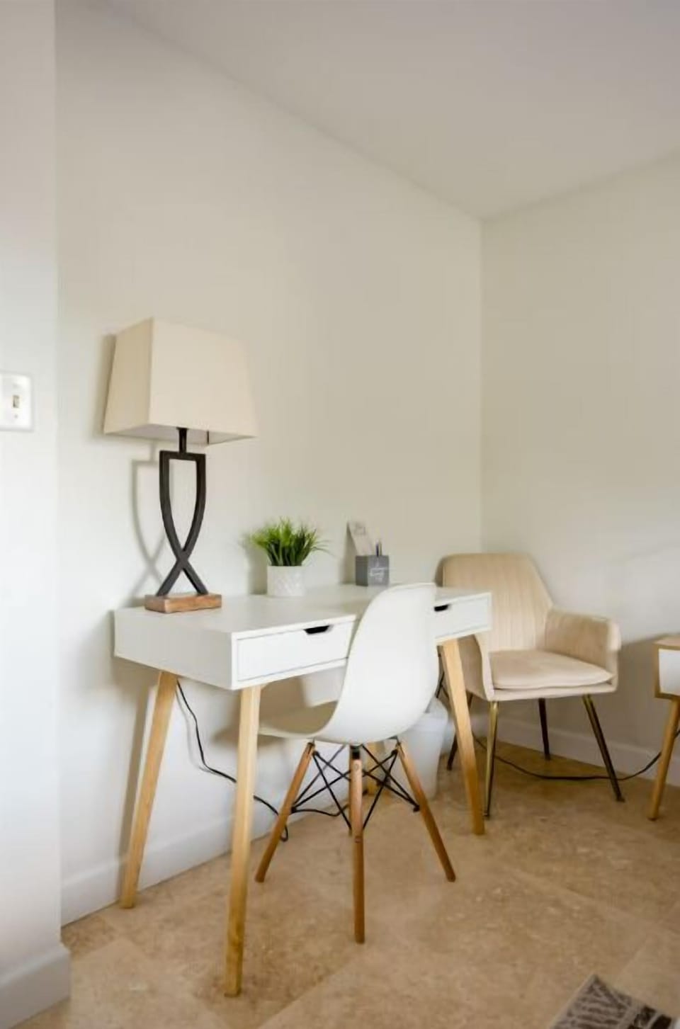 Dedicated workspace and chair for your convenience