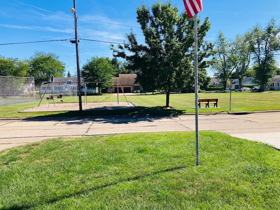 Private park, right across the street from the house!