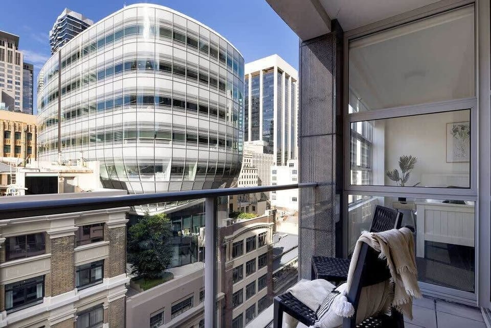 A private balcony.
