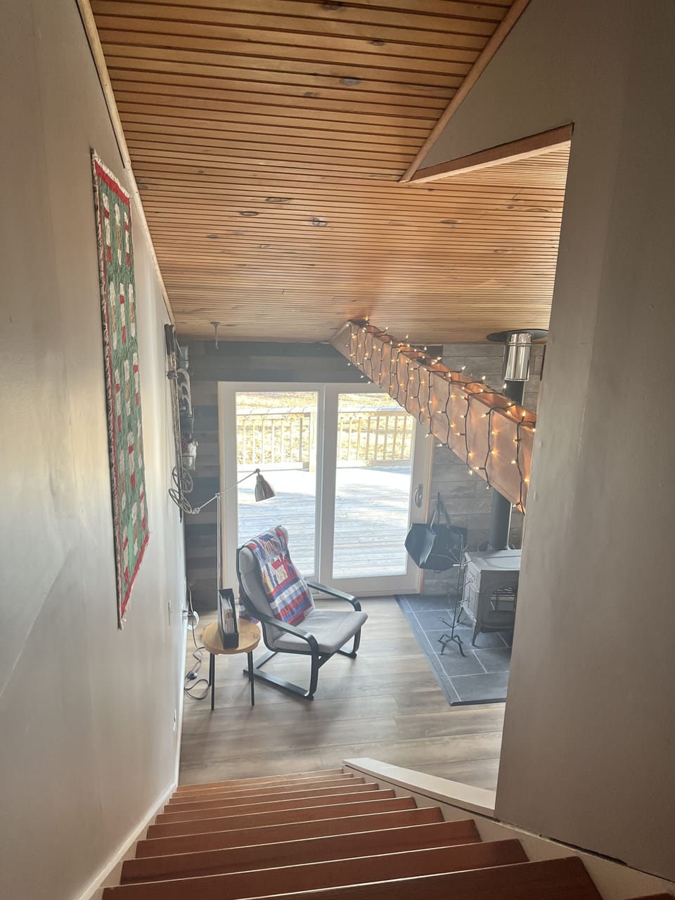 View of the living room from the second floor