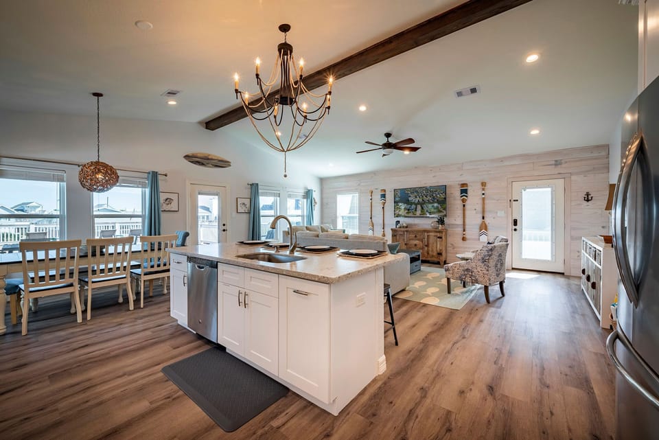 Gorgeous kitchen fully appointed w/ everything you'll need for your stay.  