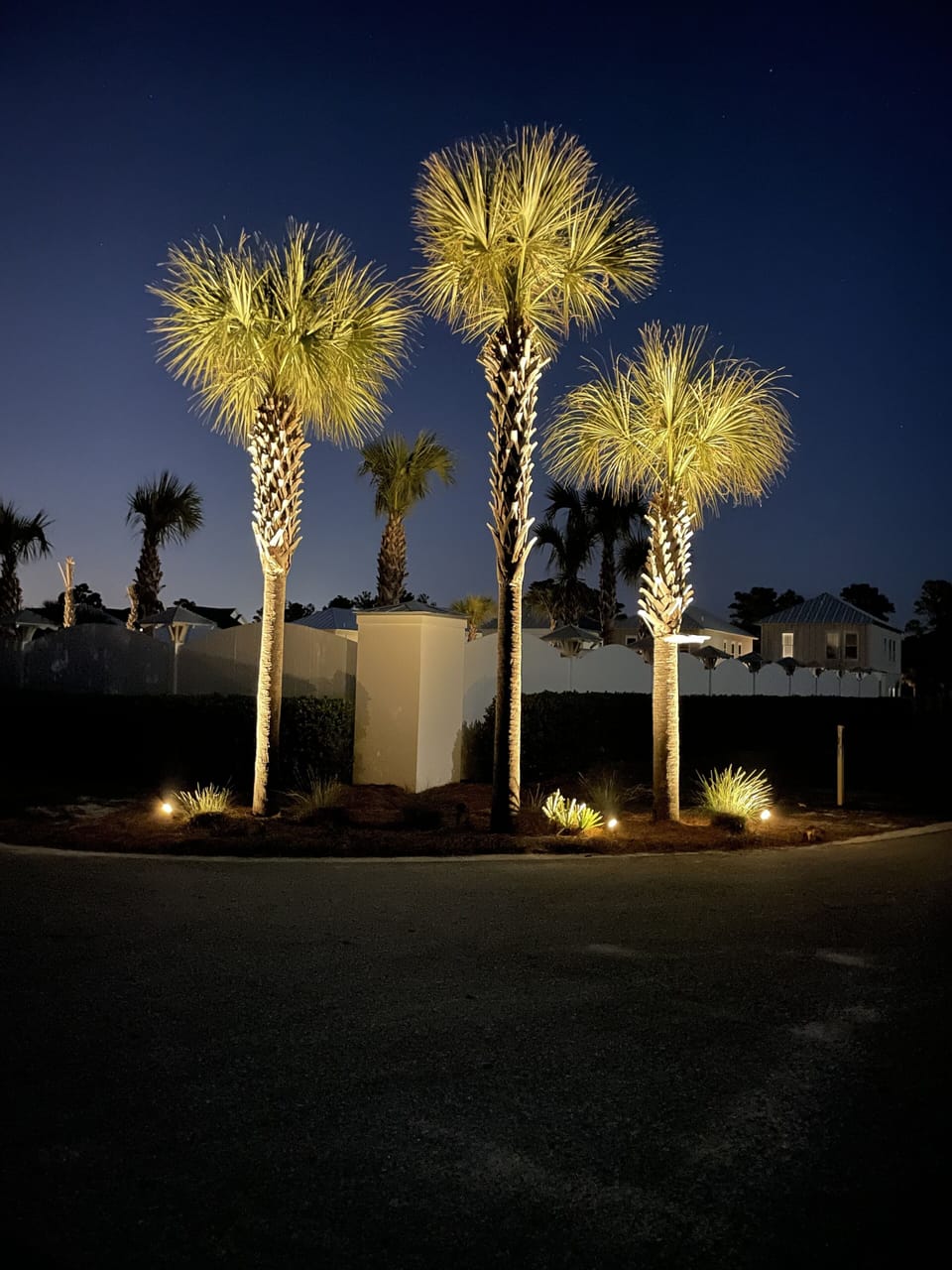 Beautiful lighting in our private neighborhood. Only one entrance and exit.
