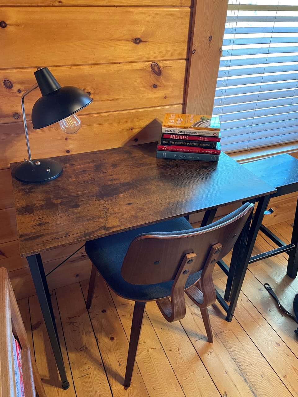 Workspace for your laptop to catch up on work, or plan for your next adventure!