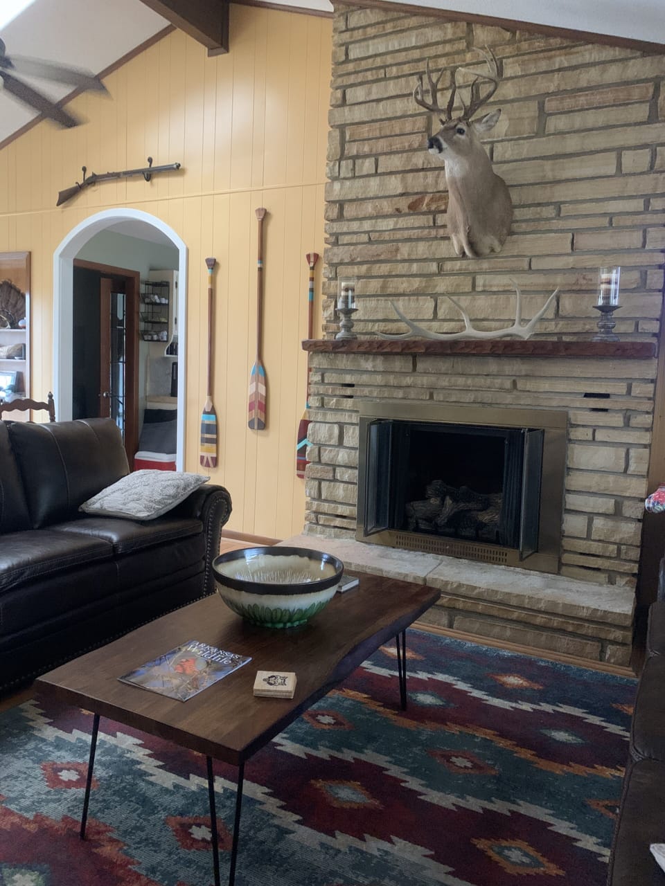 Great room with fireplace