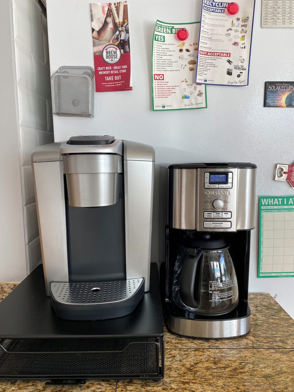 Coffee makers available with rentals.