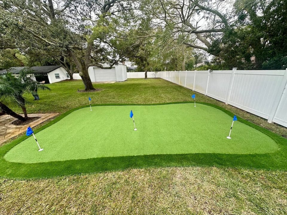 Newly installed 5-hole pro putting green.