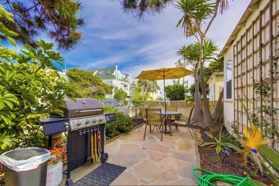 BBQ and shared patio area.