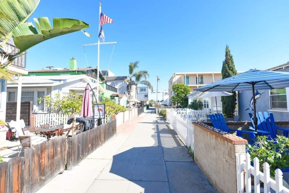 The beach is just to the end of the court walk way about 100 feet. 