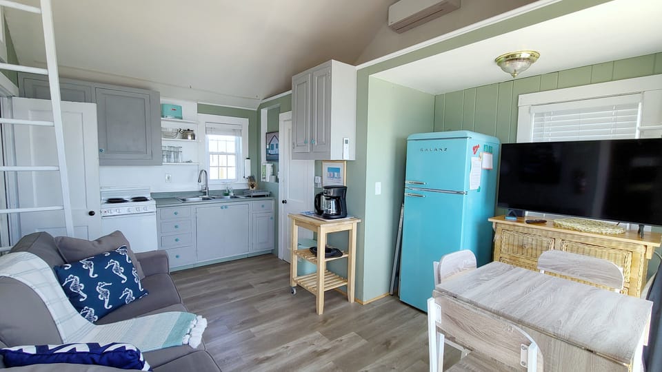 Main living area with living room and  galley kitchen