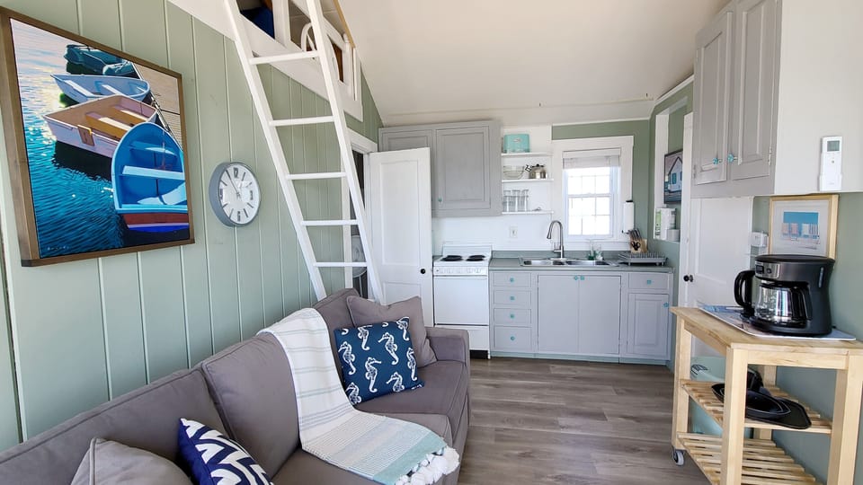 Main living area with living room and  galley kitchen