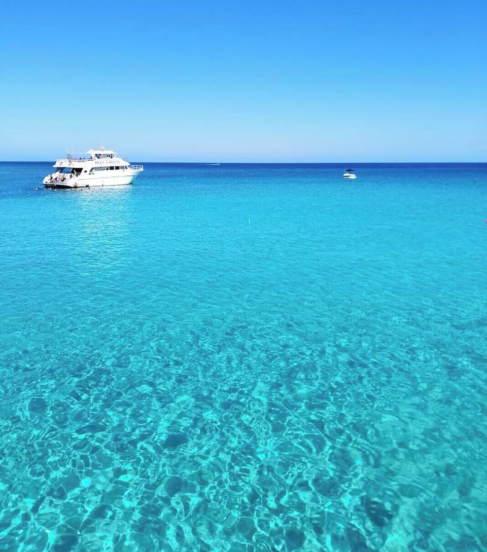 Blue lagoon Paphos, catch boats here from latchi port