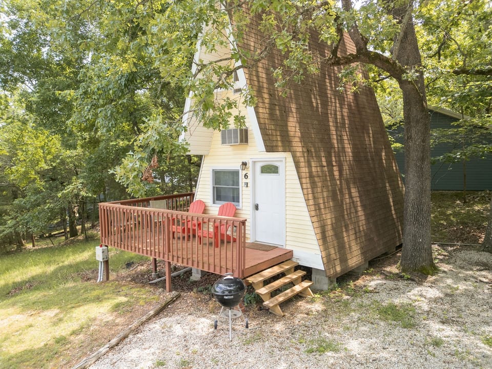 Each cabin has a charcoal grill