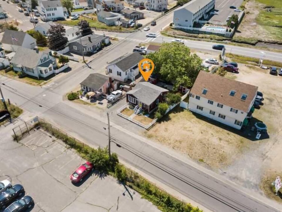 Aerial views - Walkable to the beach, off-street parking for up to 4 cars, private fenced in yard.