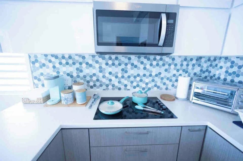 Our modern kitchen is equipped with all basic essentials for your cooking needs