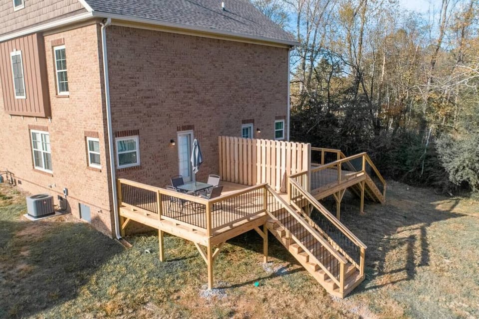 Deck off of the back porch