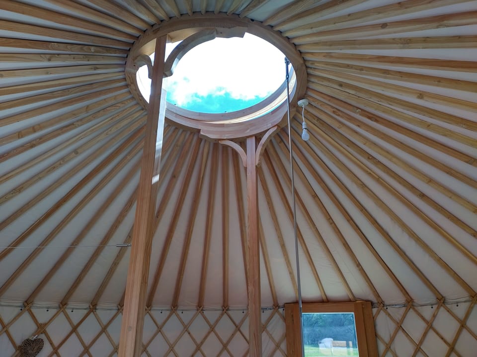 Clear glass dome for star gazing in this light pollution free area