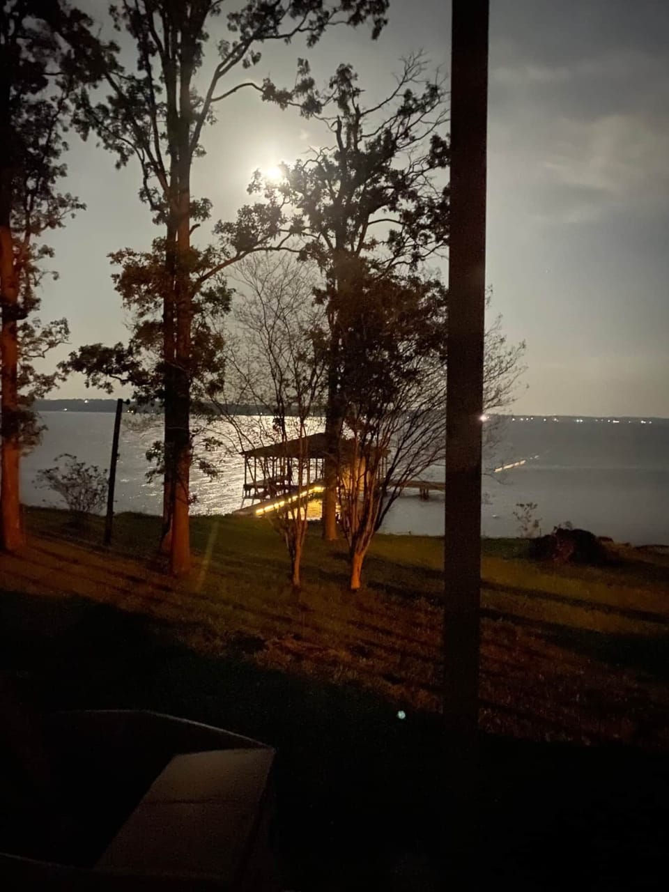 Moonlight over the lake