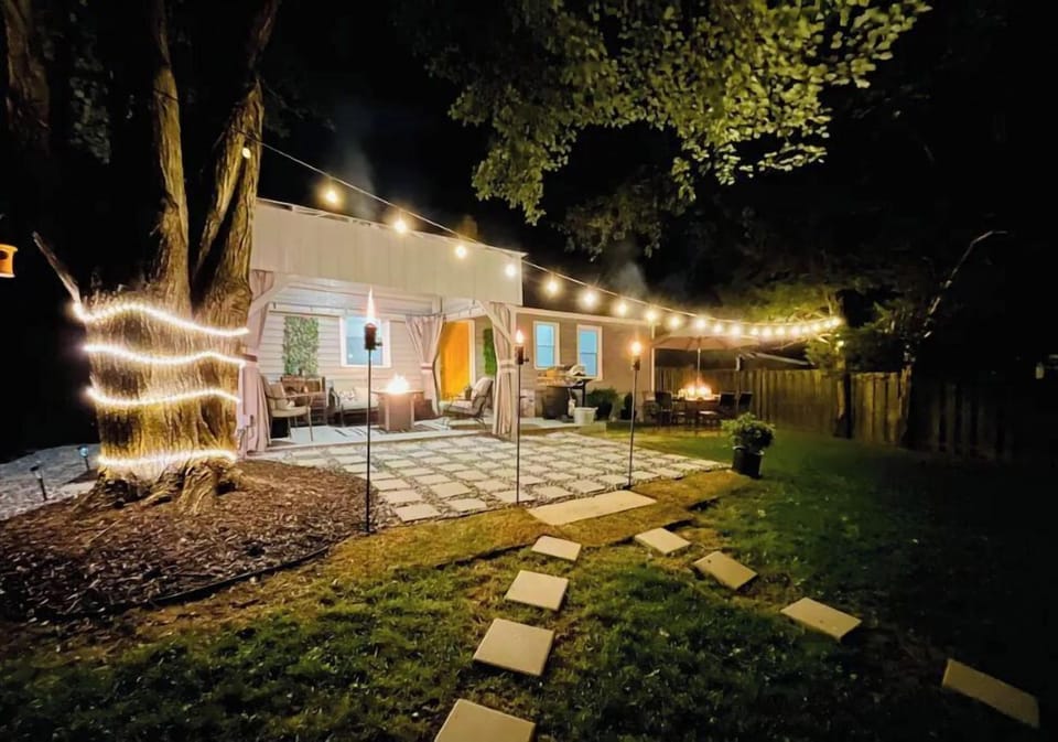 Night View of patio, relaxing time.