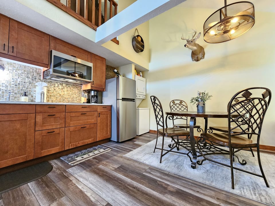 Large, fully equipped kitchen with all of the supplies & conveniences of home!