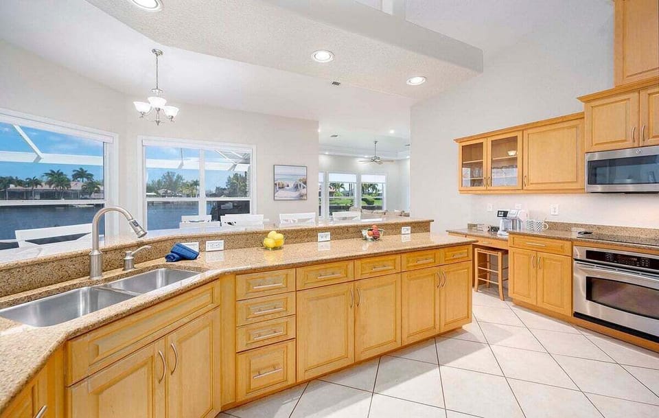 Large Open Kitchen with Views of the Water