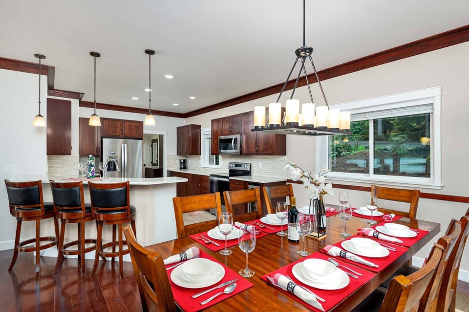 Dining room and kitchen