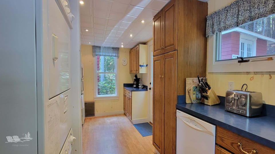 The kitchen is fully equipped
