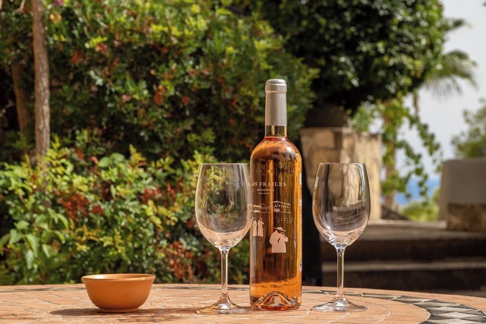 Enjoy a glass of wine in the sunshine!